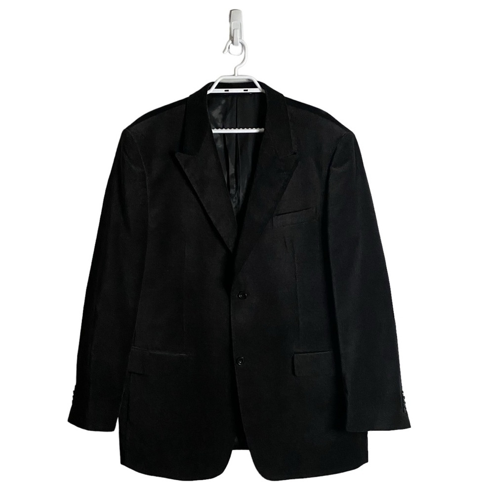 Daniel Hechter Paris Men's Black Velvet Single Breasted Blazer